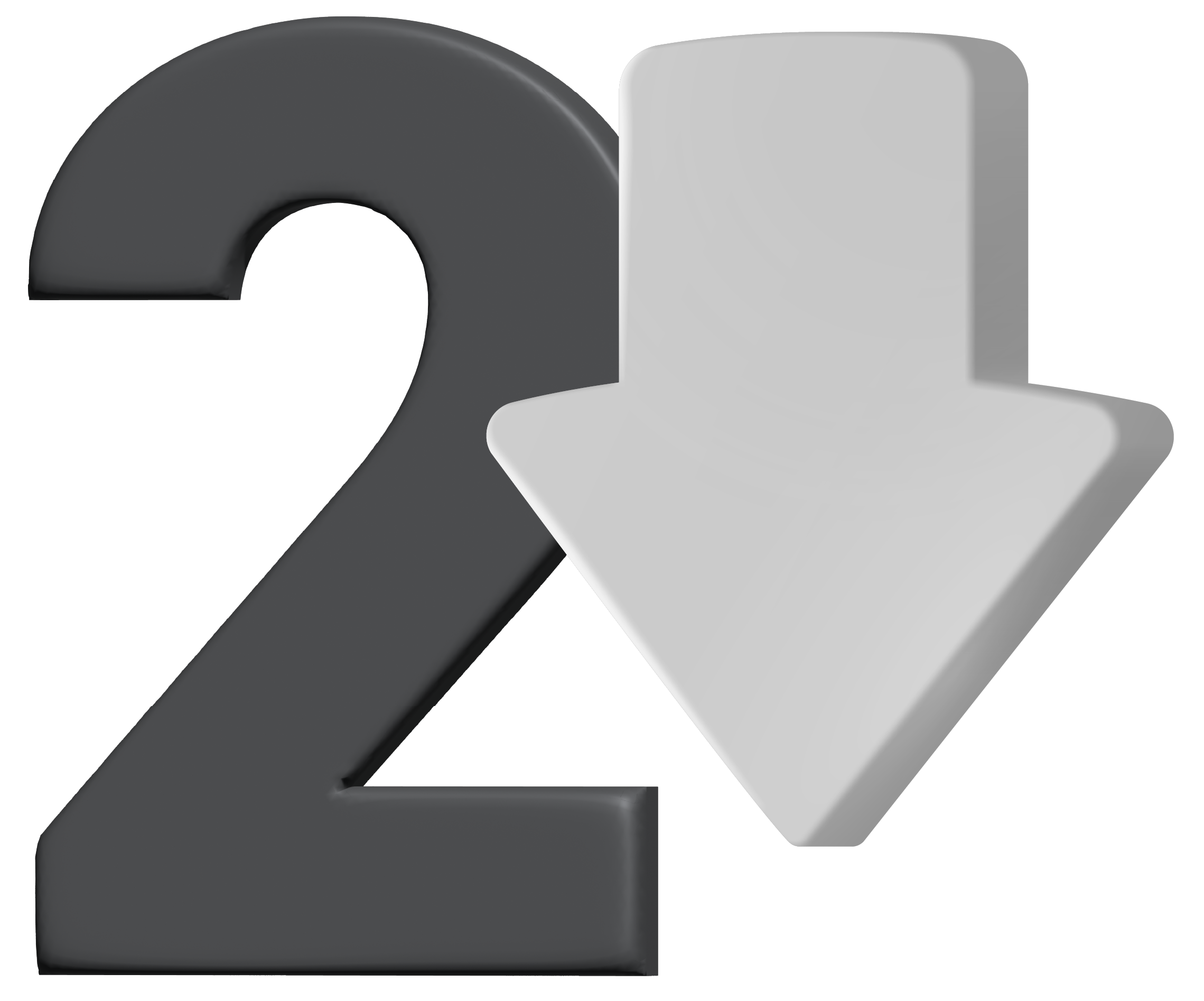 Two less icon, black and white