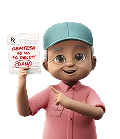 Jim with a prescription for GEMTESA®