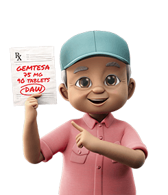 Jim with a prescription for GEMTESA®